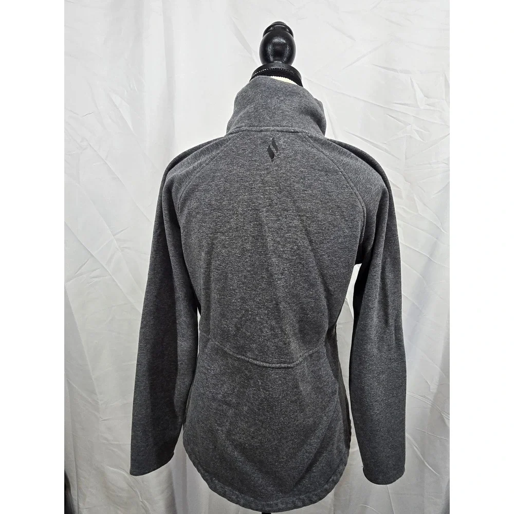 Skechers Los Angeles Womens Medium Gray‎ Full Zip Fleece Jacket Funnel Neck 1228